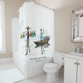 Tekmaiローカルセイシェルの漁師 シャワーカーテン (インサイチュ)