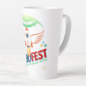 TEKNOFESTロケットデザイン – 航空と技術 カフェラテマグ (右アングル)