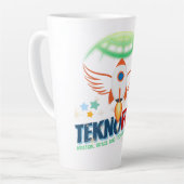 TEKNOFESTロケットデザイン – 航空と技術 カフェラテマグ (左アングル)