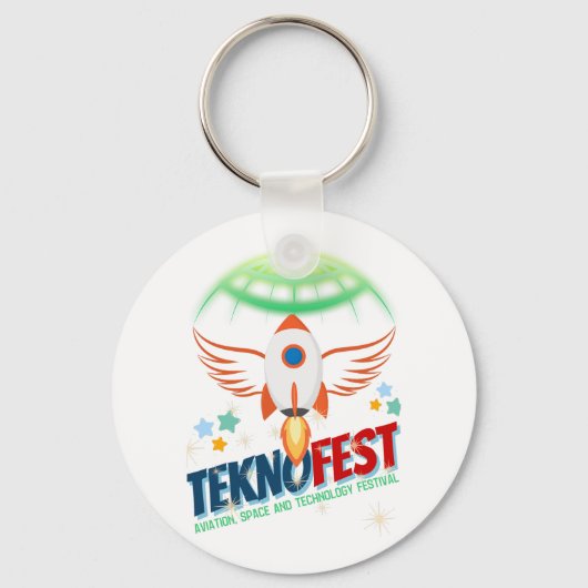 TEKNOFESTロケットデザイン – 航空と技術 キーホルダー (正面)