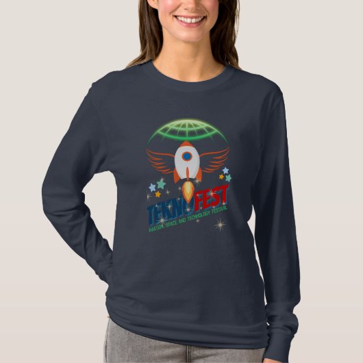TEKNOFEST ロケットデザイン - 航空とテクノロジー Tシャツ (正面)