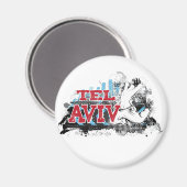 TEL AVIV – イスラエグランジルの都市のスタイル#1 マグネット (正面/裏面)