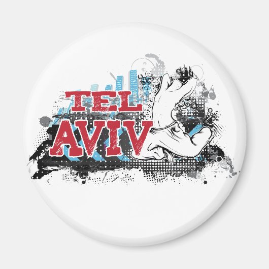 TEL AVIV – イスラエグランジルの都市のスタイル#1 マグネット (正面)