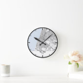 Tel-Aviv Clock City Line Art ラウンド壁時計 (ホーム)
