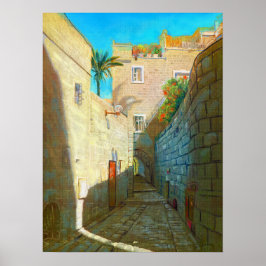 Tel-Aviv Jaffo Old City Israel Travel Oil Painting ポスター