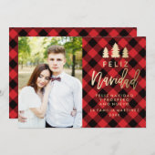 Tela Escocesa Roja Feliz Navidad シーズンカード (正面/裏面)