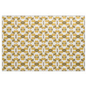 Tela Golden Metallic Cherries Geometric Pattern ファブリック (ヤード)