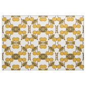 Tela Golden Metallic Cherries Geometric Pattern ファブリック (ファットクウォーター)