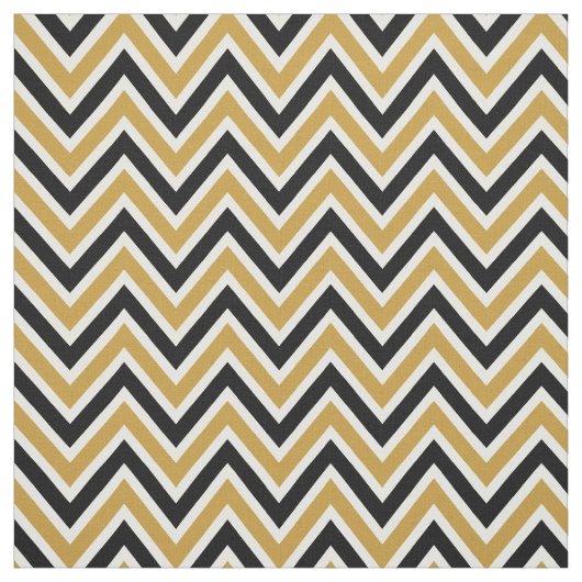 Tela Pattern Chevron Black & Gold ファブリック (見本)