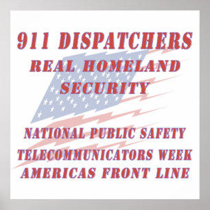 Telecommunicators国民の週アメリカ大陸前部林 ポスター