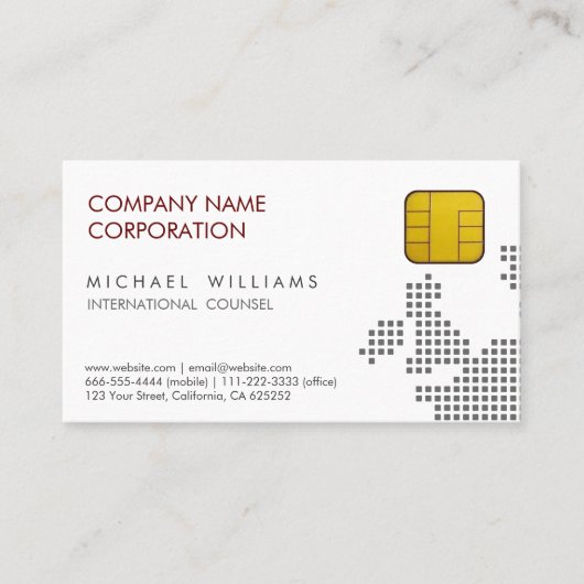 TELECOMUNICACIONES CHIP SIM GSM TELÉFONO MÓVIL 名刺 (正面)