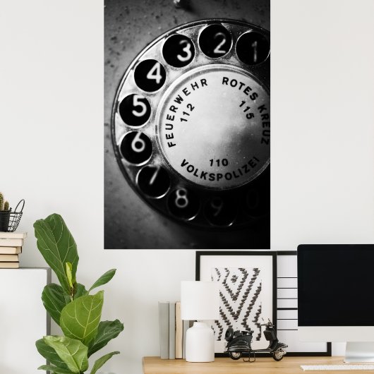 Telefon Wählscheibe ポスター (ホームオフィス)