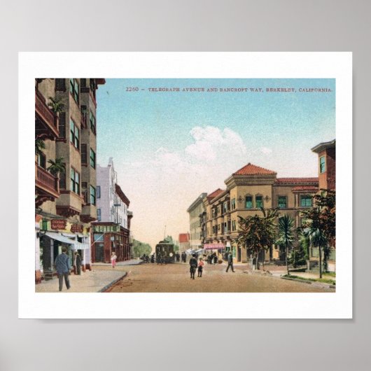 Telegraph Ave., Berkeley, Californiaヴィンテージポスト ポスター (正面)