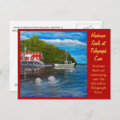 Telegraph Cove, BC Canadaで封印。 ポストカード (正面/裏面)