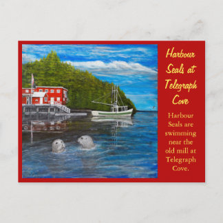 Telegraph Cove, BC Canadaで封印。 ポストカード