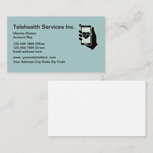 Telehealthサービス 名刺 (正面/裏面)