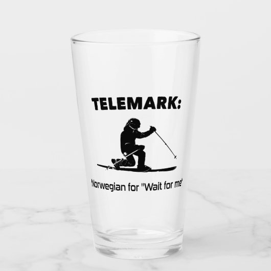 Telemark: ノルウェー語で「待ってて」 タンブラーグラス (正面)