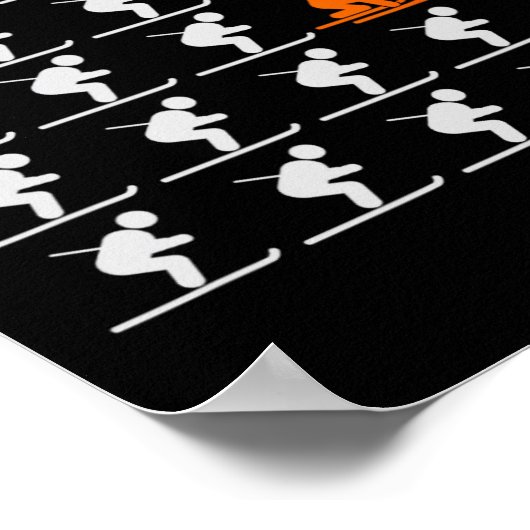 Telemark Skiing Free Your Heel - Think Different S ポスター (角)