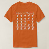 Telemark Skiing Free your Heel - Think Different S Tシャツ (デザイン正面)