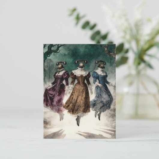 Telephone Ladies Levitating  ポストカード (スタンド正面)