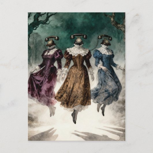 Telephone Ladies Levitating  ポストカード (正面)