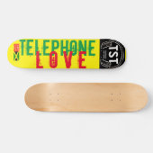 TELEPHONE LOVE スケートボード 7¾" デッキ (横)