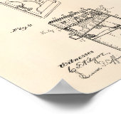 Telephone Toll 1904 Patent Art Old Peper ポスター (角)