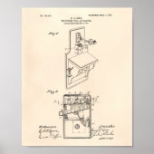 Telephone Toll 1904 Patent Art Old Peper ポスター (正面)