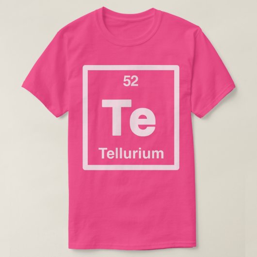 Telerium - Te – 元素周期表 – Sce Tシャツ (デザイン正面)