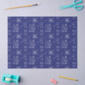 Telescope Schematics Tissue Paper in Blue 薄葉紙 (クラフト)