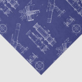 Telescope Schematics Tissue Paper in Blue 薄葉紙 (詳細)