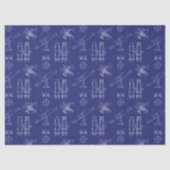 Telescope Schematics Tissue Paper in Blue 薄葉紙 (正面)