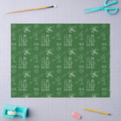 Telescope Schematics Tissue Paper in Green 薄葉紙 (クラフト)