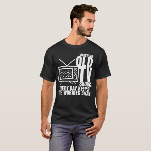Television 90s 80s RetroV funny Tシャツ (正面フル)