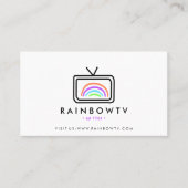 Television rainbow hand drawn rgb media 名刺 (正面)