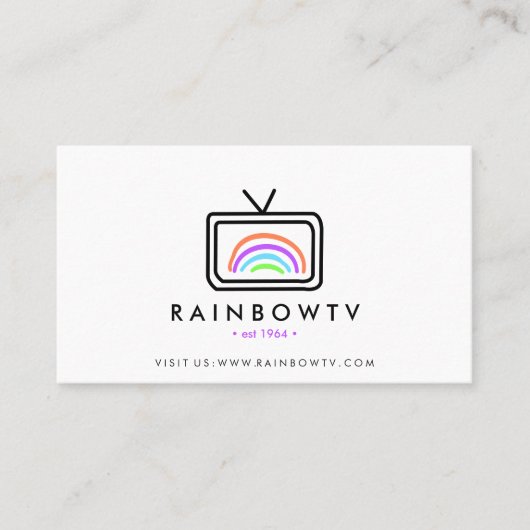 Television rainbow hand drawn rgb media 名刺 (正面)