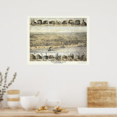 Tell City, INパノラママップ – 1870's ポスター (キッチン)