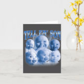 Tell em Son Funny Ai Niche Baby Laugh Holding Gen  カード (黄色い花)