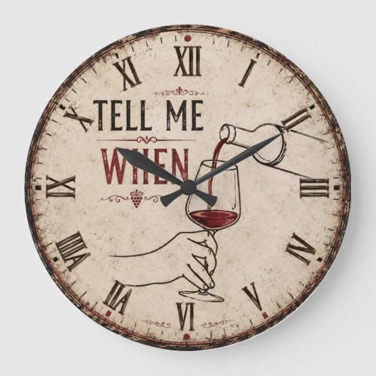 Tell Me When Win ラージ壁時計 (正面)