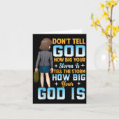 Tell The How Big Your God Is - Christian Motivatio カード (黄色い花)