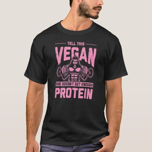 Tell This Vegan She Doesn't Get Enough Protein Fit Tシャツ (正面)