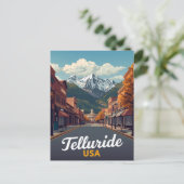 Telluride Colorado Main Street Mountain ポストカード (スタンド正面)