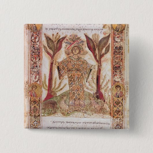 Tellus、Exultet Iからの、c.1030 缶バッジ (正面)