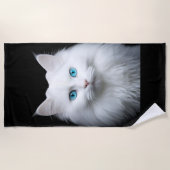 Telo Mare Gatto Bianco  ビーチタオル (正面)