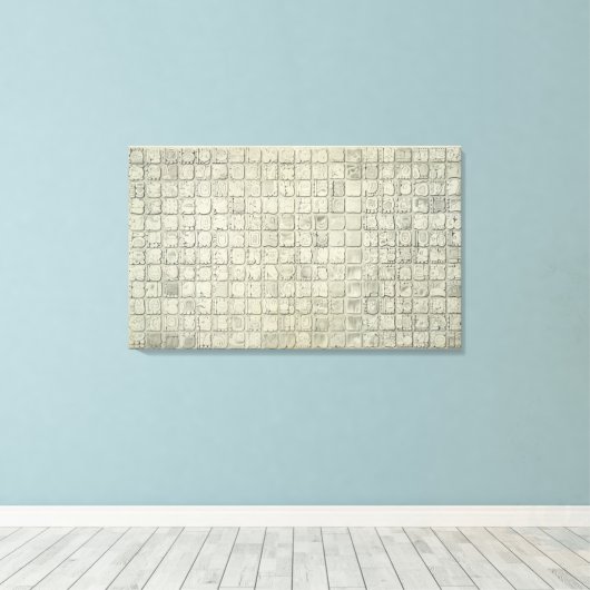 Temから出た書表意文字の大きなプラーク キャンバスプリント (インサイチュ (ウッドフロア))