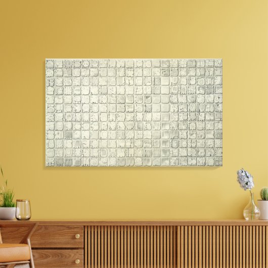 Temから出た書表意文字の大きなプラーク キャンバスプリント (インサイチュ (リビング))