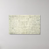 Temから出た書表意文字の大きなプラーク キャンバスプリント (正面)