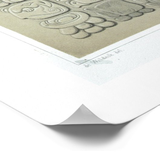 Temから出た書表意文字の大きなプラーク ポスター (角)