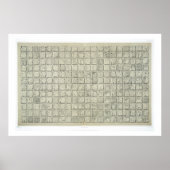 Temから出た書表意文字の大きなプラーク ポスター (正面)