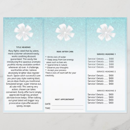 TEM 2写真QR三折パンフレット抽象芸術メニュー価格 (裏面)